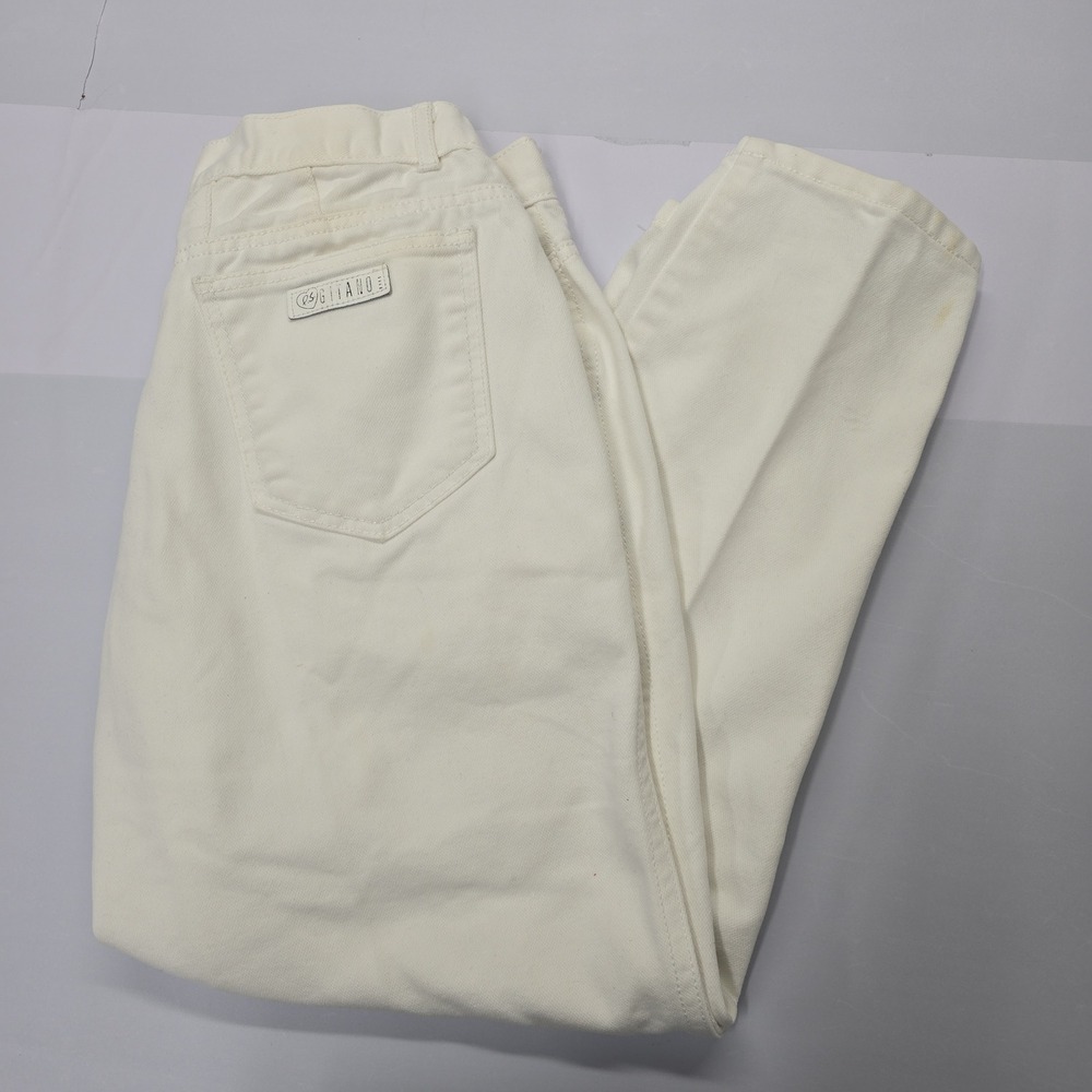 Vintage Gitano High Waisted Mom Jeans Womens 16 Short White Tapered Leg 90s